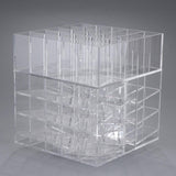 Maxbell 360 Rotating Lipstick Organizer Holder Rack Lipgloss Tower Stand 61 Grid Clear