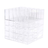 Maxbell 360 Rotating Lipstick Organizer Holder Rack Lipgloss Tower Stand 61 Grid Clear