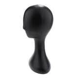 Maxbell Female Plastic Abstract Mannequin Head Model Wig Hair Display Stand Black