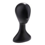 Maxbell Female Plastic Abstract Mannequin Head Model Wig Hair Display Stand Black