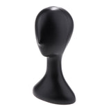 Maxbell Female Plastic Abstract Mannequin Head Model Wig Hair Display Stand Black