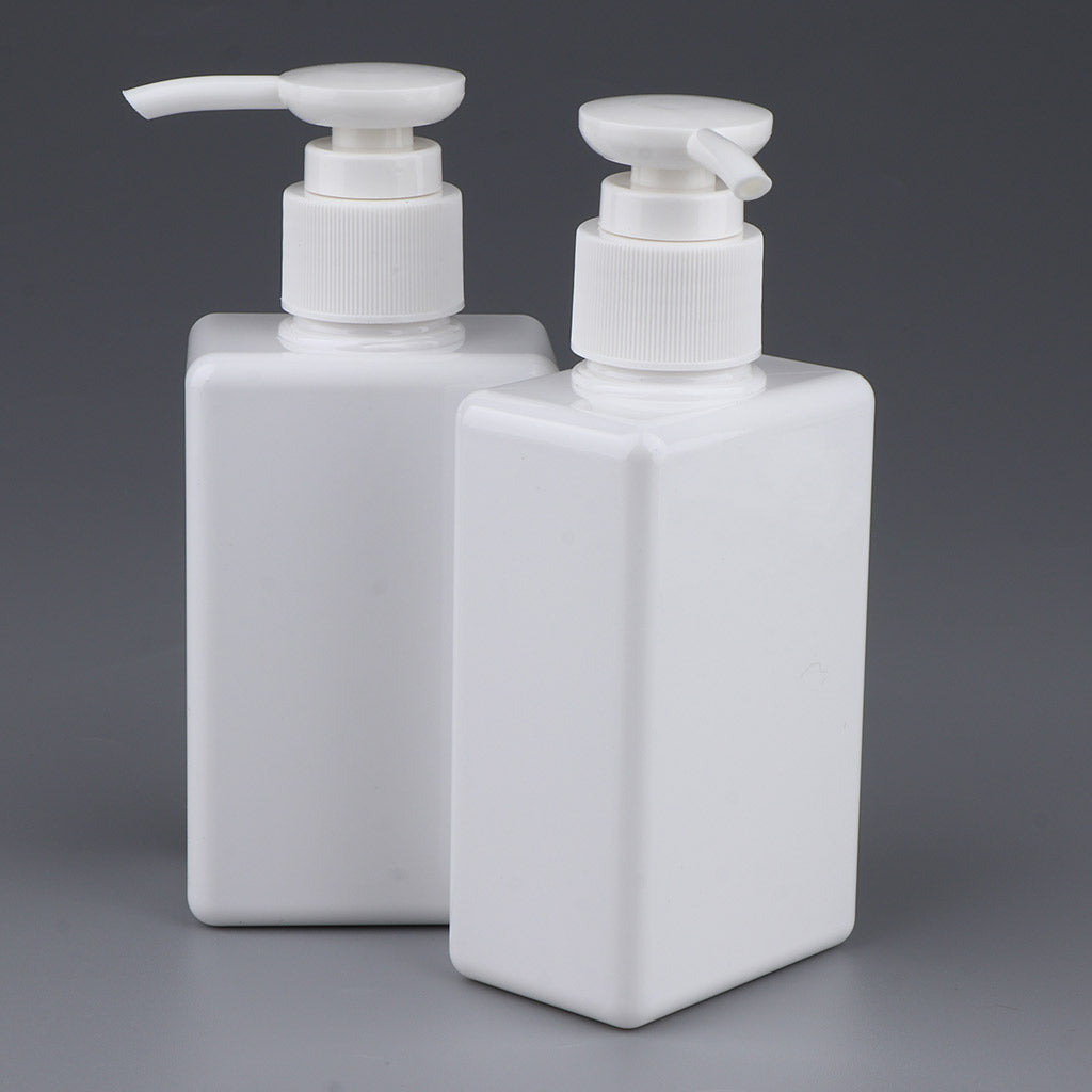 2 Pcs 150mL Empty PET Shampoo Conditioner Pump Bottles Container White