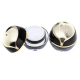 Maxbell 2pcs 10g Empty Cosmetic Jar Pot Travel Mini Makeup Cream Lotion Container Black