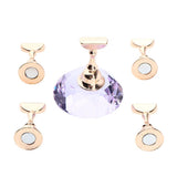Maxbell 1 Set Nail Art Tip Stand Holder Base for Manicure Practice Display DIY Purple
