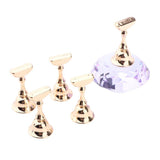 Maxbell 1 Set Nail Art Tip Stand Holder Base for Manicure Practice Display DIY Purple