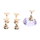 Maxbell 1 Set Nail Art Tip Stand Holder Base for Manicure Practice Display DIY Purple