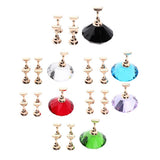 Maxbell 5pcs Magnet Nail Art Tips Stand Practice Display DIY Holder with Base Red