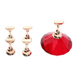 Maxbell 5pcs Magnet Nail Art Tips Stand Practice Display DIY Holder with Base Red