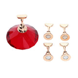 Maxbell 5pcs Magnet Nail Art Tips Stand Practice Display DIY Holder with Base Red