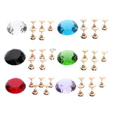 Maxbell 5pcs Magnet Nail Art Tips Stand Practice Display DIY Holder with Base Red