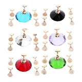 Maxbell 5pcs Magnet Nail Art Tips Stand Practice Display DIY Holder with Base Red