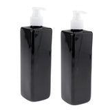 Maxbell 2Pcs Empty Plastic Shampoo Bottles with Lotion Pumps 500ML White Pump