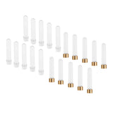 Maxbell 10pcs 40ml Clear PET Plastic Test Tubes with Screw Caps (25x140mm) White
