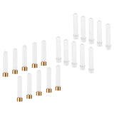 Maxbell 10pcs 40ml Clear PET Plastic Test Tubes with Screw Caps (25x140mm) White