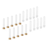 Maxbell 10pcs 40ml Clear PET Plastic Test Tubes with Screw Caps (25x140mm) White