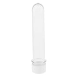 Maxbell 10pcs 40ml Clear PET Plastic Test Tubes with Screw Caps (25x140mm) White