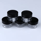 5 Pcs 30g Refillable PVC Face Cream Jars Empty Cosmetic Comtainers Black