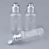 3pcs Empty PET PVC Bottle with Flip Lid Refillable Container Clear 100ml