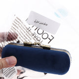 Maxbell Lipstick Holder Makeup Case Storage Box Mirror Purse Pocket  Blue