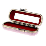 Maxbell Lipstick Holder Makeup Case Storage Box Mirror Purse Pocket  Pink