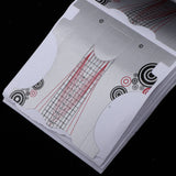 Maxbell Nail Art Tips Extension Guide Form Stickers for Acrylic UV Gel 100pcs Gray