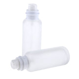Maxbell 2pcs Empty Refillable Frosted Glass Pump Press Bottles for Emulsion 110ml