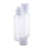 Maxbell 2pcs Empty Refillable Frosted Glass Pump Press Bottles for Emulsion 110ml