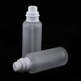 Maxbell 2pcs Empty Refillable Frosted Glass Pump Press Bottles for Emulsion 110ml
