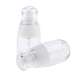 Maxbell 2Pcs Refillable Empty Cream Shampoo Lotion Pump Bottles with Cap 30ml
