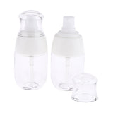 Maxbell 2Pcs Refillable Empty Cream Shampoo Lotion Pump Bottles with Cap 30ml