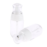 Maxbell 2Pcs Refillable Empty Cream Shampoo Lotion Pump Bottles with Cap 50ml