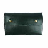 Maxbell Real Leather Hair Scissor Holder Shear Holster Pouch Cutting Comb Bag Green