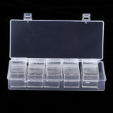 Maxbell Empty Plastic Jar Storage Box for Beads,Jewelry,Pills,Rhinestones 10 Jars