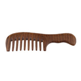 Maxbell Handmade No Static Natural Green Sandalwood Massage Comb Hair Detangler Wide Teeth