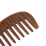 Maxbell Handmade No Static Natural Green Sandalwood Massage Comb Hair Detangler Wide Teeth