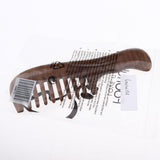 Maxbell Handmade No Static Natural Green Sandalwood Massage Comb Hair Detangler Wide Teeth
