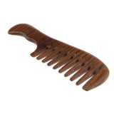 Maxbell Handmade No Static Natural Green Sandalwood Massage Comb Hair Detangler Wide Teeth