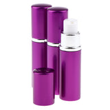Maxbell 3x 10mL Empty Lotion Bottles Shampoo Dispenser Refillable Container Purple
