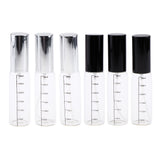 Maxbell 3Pcs Transparent Empty Glass Spray Bottle with Scale for Perfume Silver