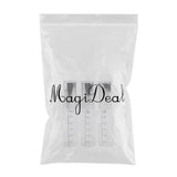 Maxbell 3Pcs Transparent Empty Glass Spray Bottle with Scale for Perfume Silver