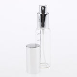 Maxbell 3Pcs Transparent Empty Glass Spray Bottle with Scale for Perfume Silver