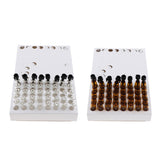 Maxbell 104pcs 1ml Glass Perfume Vials Empty Essential Oils Fragrance Bottles Clear Body Black Cap