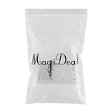 Maxbell 104pcs 1ml Glass Perfume Vials Empty Essential Oils Fragrance Bottles Clear Body Black Cap