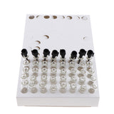 Maxbell 104pcs 1ml Glass Perfume Vials Empty Essential Oils Fragrance Bottles Clear Body Black Cap
