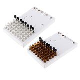Maxbell 104pcs 1ml Glass Perfume Vials Empty Essential Oils Fragrance Bottles Clear Body Black Cap
