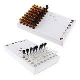 Maxbell 104pcs 1ml Glass Perfume Vials Empty Essential Oils Fragrance Bottles Clear Body Black Cap