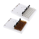 Maxbell 104pcs 1ml Glass Perfume Vials Empty Essential Oils Fragrance Bottles Clear Body Black Cap