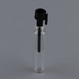Maxbell 104pcs 1ml Glass Perfume Vials Empty Essential Oils Fragrance Bottles Clear Body Black Cap
