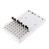 Maxbell 104pcs 1ml Glass Perfume Vials Empty Essential Oils Fragrance Bottles Clear Body Black Cap