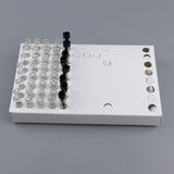 Maxbell 104pcs 1ml Glass Perfume Vials Empty Essential Oils Fragrance Bottles Clear Body Black Cap